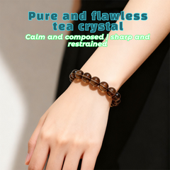 ♑ Capricorn Smoky Quartz Bracelet | Stability & Success