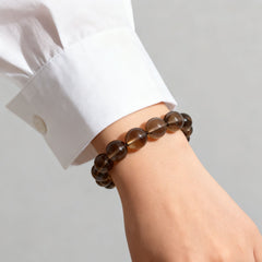 ♑ Capricorn Smoky Quartz Bracelet | Stability & Success