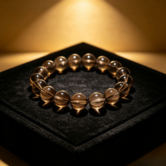 ♑ Capricorn Smoky Quartz Bracelet | Stability & Success