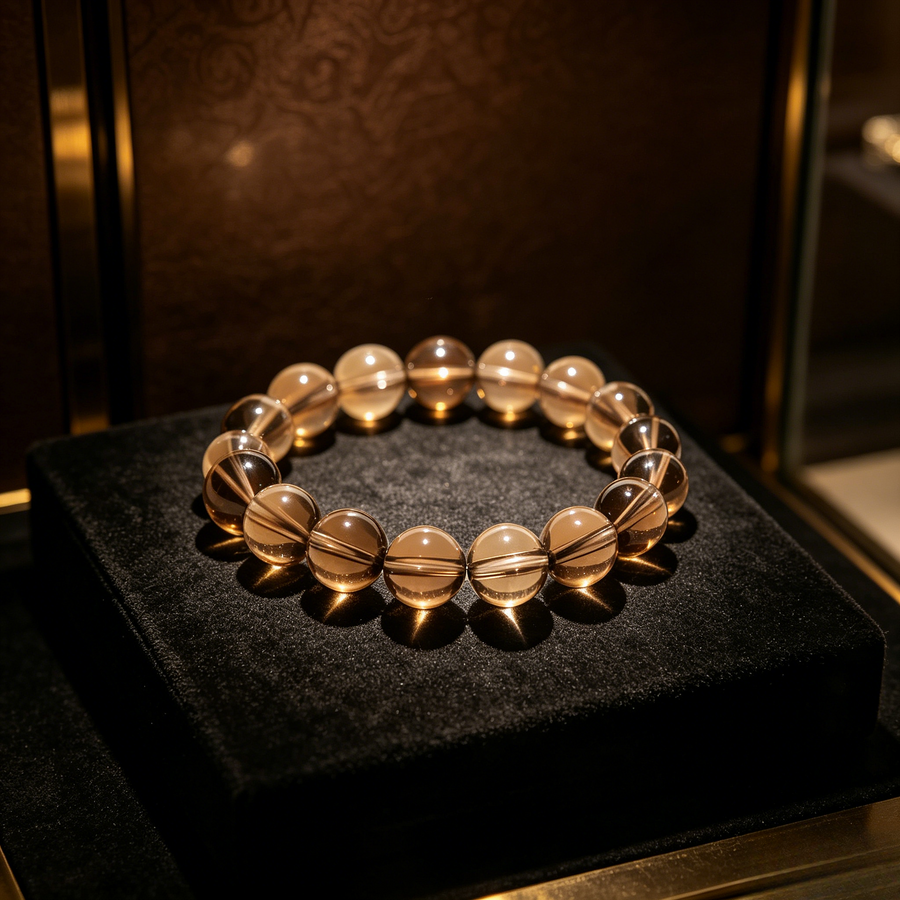 ♑ Capricorn Smoky Quartz Bracelet | Stability & Success