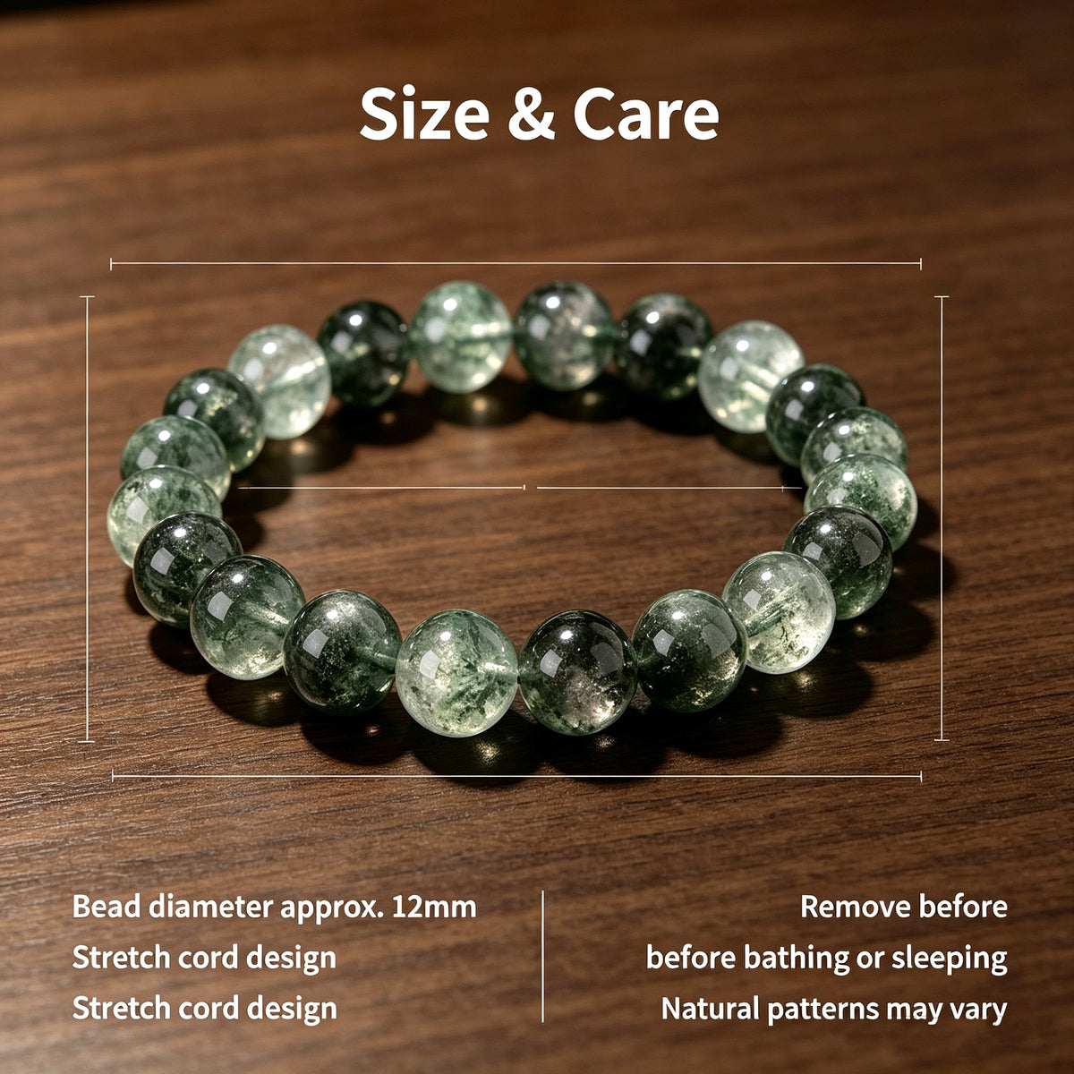 Wealth & Abundance Green Phantom Quartz Bracelet - main product image