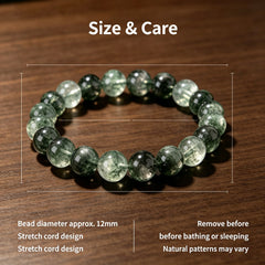 Wealth & Abundance Green Phantom Quartz Bracelet - main product image