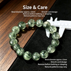 Wealth & Abundance Green Phantom Quartz Bracelet - product detail 5