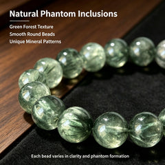 Wealth & Abundance Green Phantom Quartz Bracelet - product detail 6