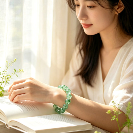 Relationship Harmony Green Strawberry Quartz Bracelet - main product image