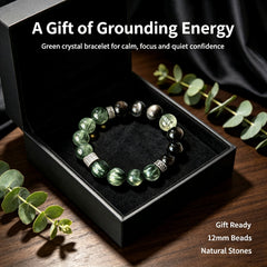 Men's Multi-Green Crystal Bracelet - product detail 1