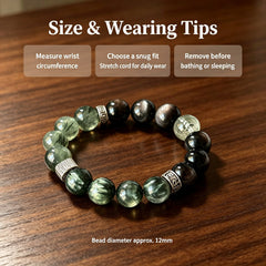 Men's Multi-Green Crystal Bracelet - product detail 3