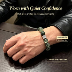 Men's Multi-Green Crystal Bracelet - product detail 4