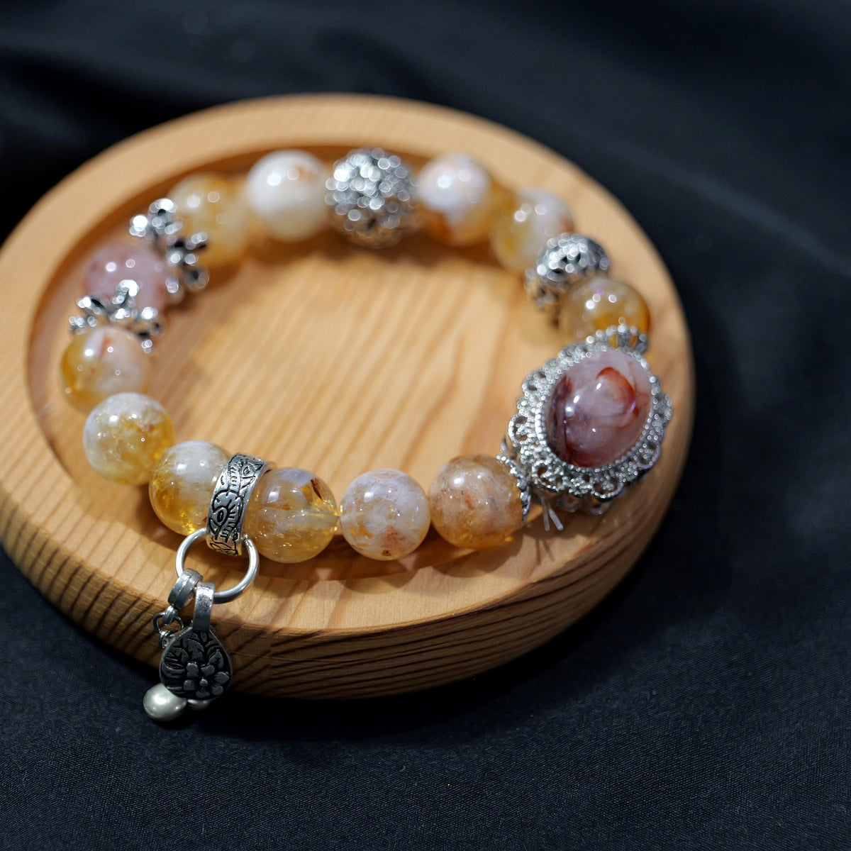 Vintage Warm-Tone Multi-Crystal Bracelet - main product view