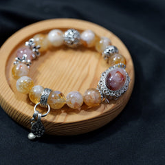 Vintage Warm-Tone Multi-Crystal Bracelet - main product view