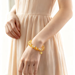 Citrine & Clear Quartz Bracelet - lifestyle view 1