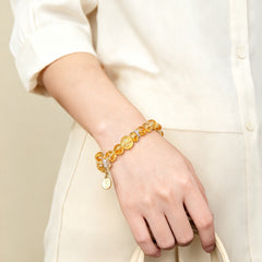 Citrine & Clear Quartz Bracelet - lifestyle view 3