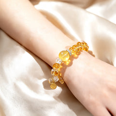 Citrine & Clear Quartz Bracelet - lifestyle view 4