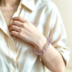 Ametrine Balance Bracelet with Gourd Charm - lifestyle view 2