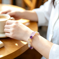 Pastel Lavender Multi-Stone Bracelet - lifestyle view 2