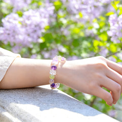 Pastel Lavender Multi-Stone Bracelet - lifestyle view 4