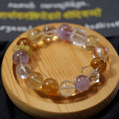 Amethyst, Citrine & Clear Quartz Bracelet - main product view