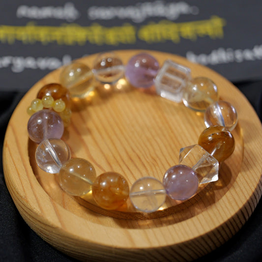 Amethyst, Citrine & Clear Quartz Bracelet - main product view