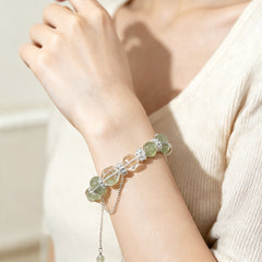 Green Fluorite & Clear Quartz Bracelet - lifestyle view 1
