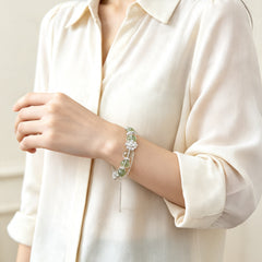 Green Fluorite & Clear Quartz Bracelet - lifestyle view 2