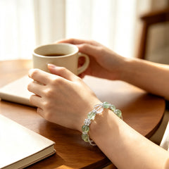 Green Fluorite & Clear Quartz Bracelet - lifestyle view 3