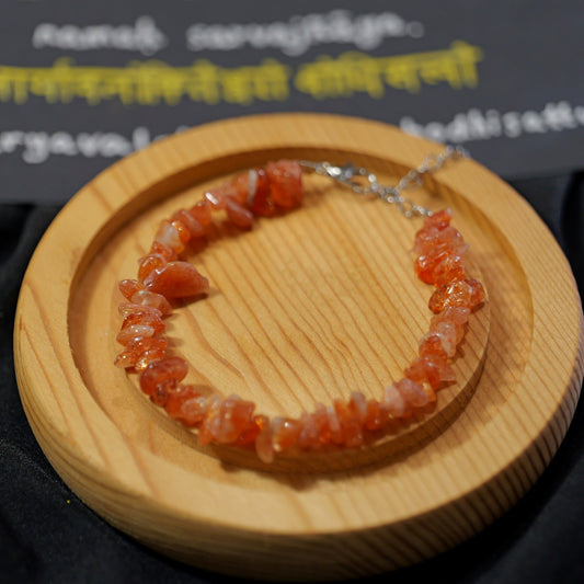 Sunstone Chip Bracelet with Adjustable Chain - main product view