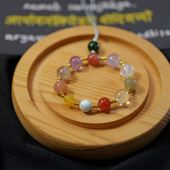 Chakra Multi-Stone Crystal Ring Phone Strap - main product view