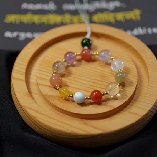 Chakra Multi-Stone Crystal Ring Phone Strap - main product view