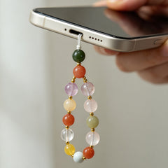 Chakra Multi-Stone Crystal Ring Phone Strap - lifestyle view 2