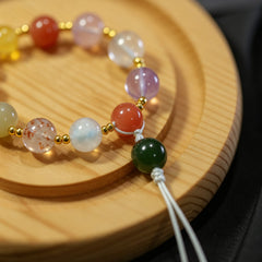 Chakra Multi-Stone Crystal Ring Phone Strap - lifestyle view 3