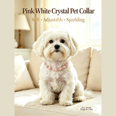 Rose Quartz & Clear Quartz Pet Collar - product detail 2