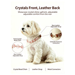 Rose Quartz & Clear Quartz Pet Collar - product detail 3
