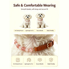 Rose Quartz & Clear Quartz Pet Collar - product detail 5