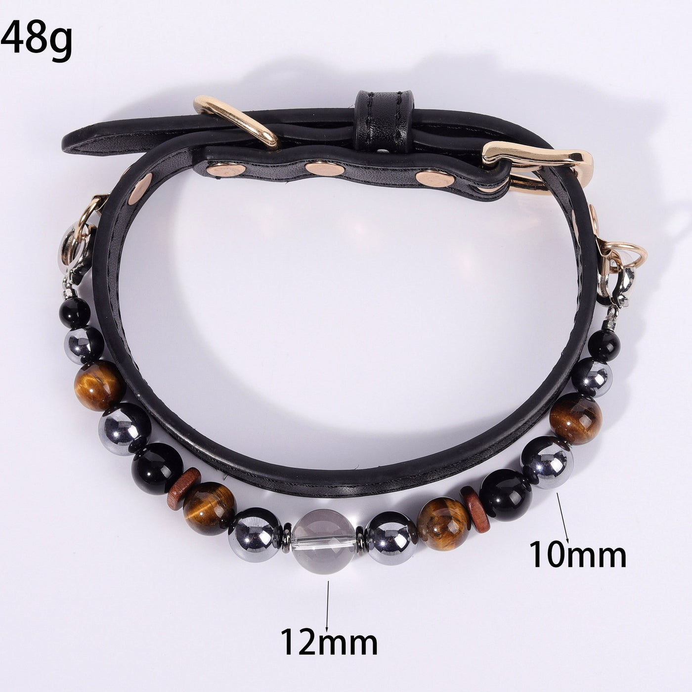 Tiger Eye Grounding Crystal Pet Collar - main product image