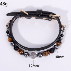Tiger Eye Grounding Crystal Pet Collar - main product image