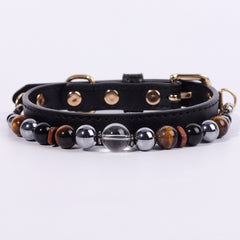Tiger Eye Grounding Crystal Pet Collar - product detail 3