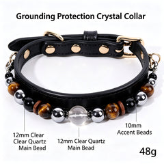 Tiger Eye Grounding Crystal Pet Collar - product detail 6