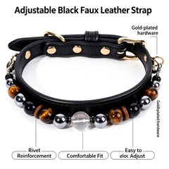 Tiger Eye Grounding Crystal Pet Collar - product detail 9