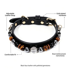Tiger Eye Grounding Crystal Pet Collar - product detail 16