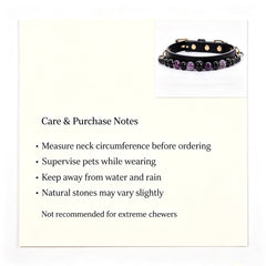 Amethyst & Obsidian Crystal Dog Collar - product detail 10