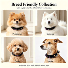 Amethyst & Obsidian Crystal Dog Collar - product detail 16