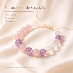 Rose Quartz & Amethyst Crystal Cat Collar - product detail 6