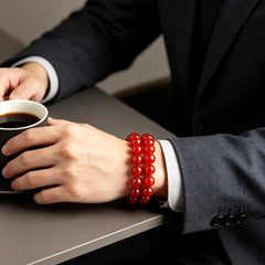 Aries Red Agate Zodiac Bracelet - product detail 1